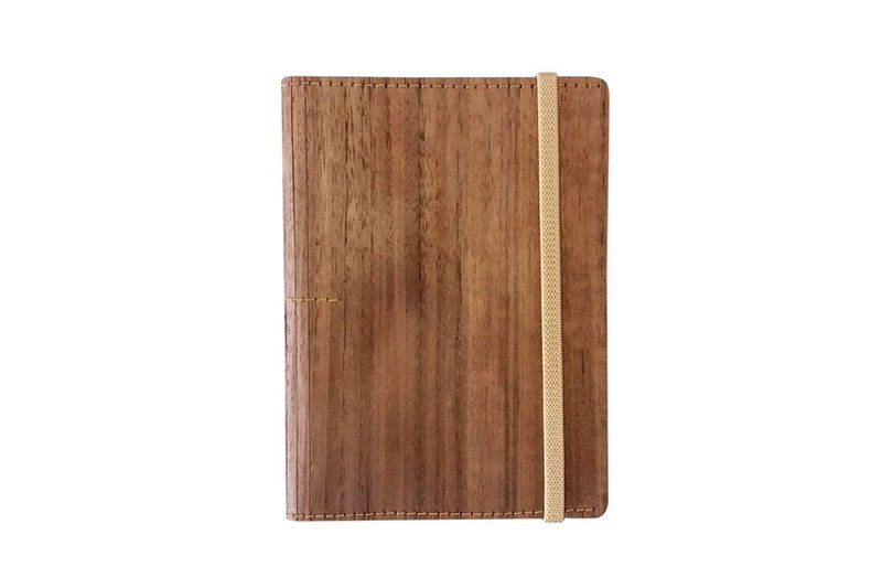 PROW Passport Holder made with real wood veneer, Walnut - Passport Holders & Cases - Wood Brown