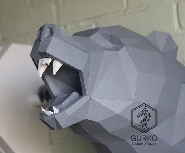 クマページ デジタル】強いクマのペーパークラフト テンプレート - ショップ