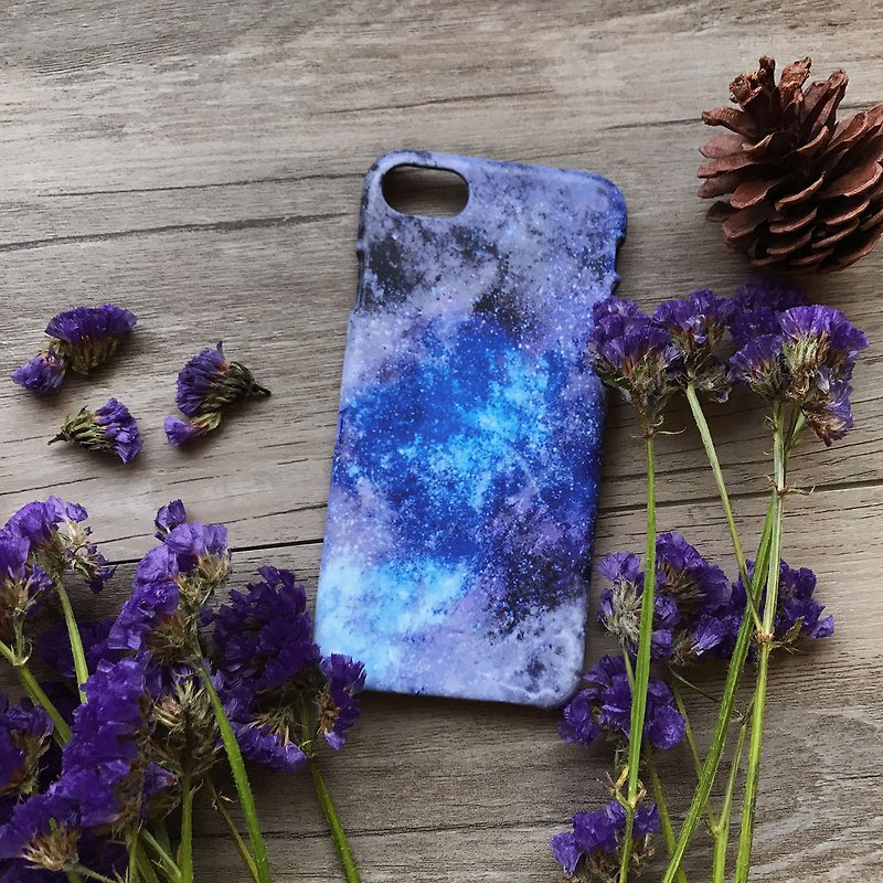Blue Purple Galaxy. Matte Case( iPhone, HTC, Samsung, Sony, LG, OPPO) - เคส/ซองมือถือ - พลาสติก สีม่วง