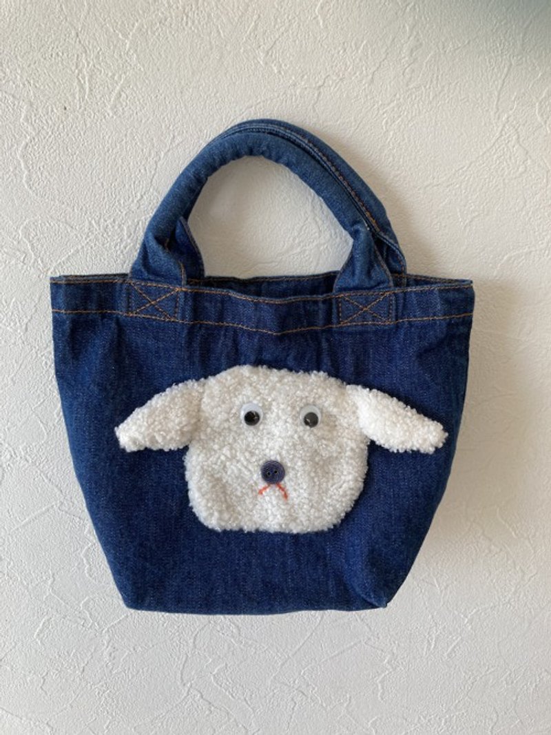 Dog Denim Bag ① - Handbags & Totes - Cotton & Hemp 