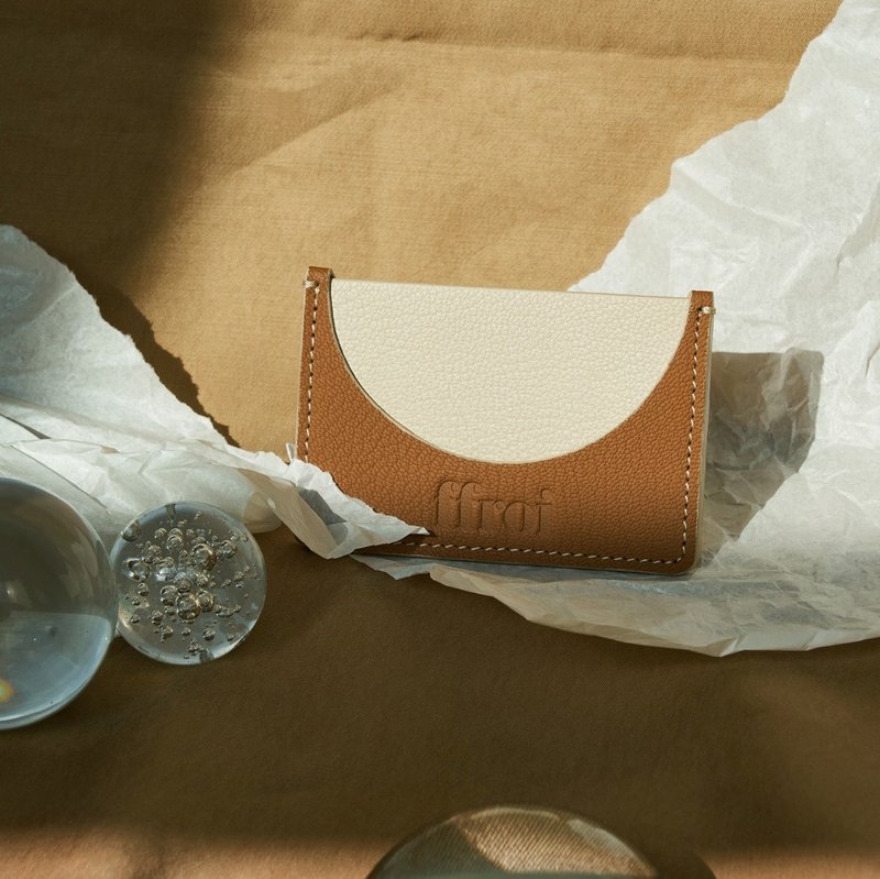 demi card holder_cognac / wallet / 4 color - 皮夾/長短夾/錢包 - 真皮 咖啡色