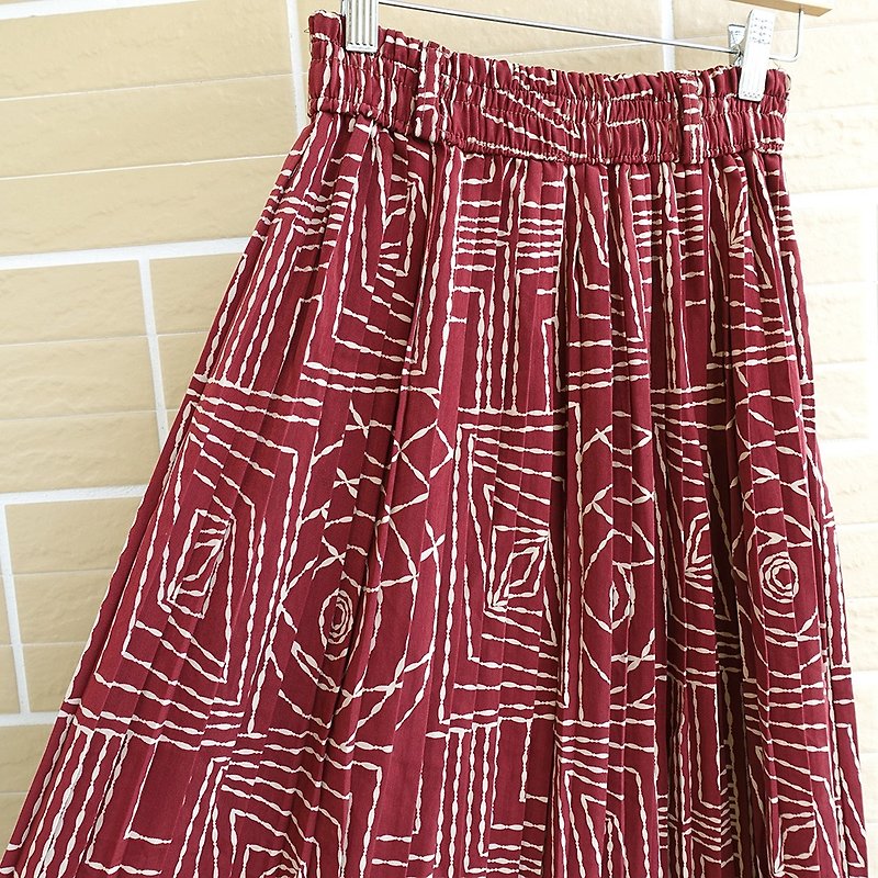 │Slowly │ stubborn - retro red - ancient skirt │ vintage. Retro - Skirts - Other Materials Multicolor