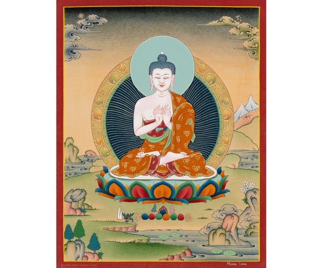 オリジナルの大日如来タンカ絵画 - ショップ Boudha Stupa