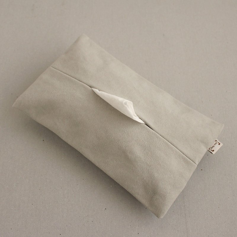 快閃特價-任選編號 面紙袋 面紙盒  洗舊苔灰綠 - 紙巾盒 - 棉．麻 灰色