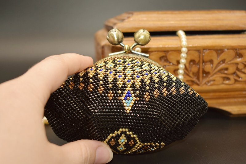 Digital Download - PDF - Bead crochet pattern - Beaded coin purse DIY  #132-4 - เย็บปัก/ถักทอ/ใยขนแกะ - วัสดุอื่นๆ 