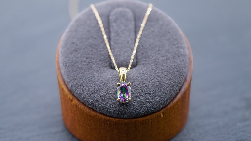 K18 Mystic Topaz Necklace G-006 - Necklaces - Other Metals Gold