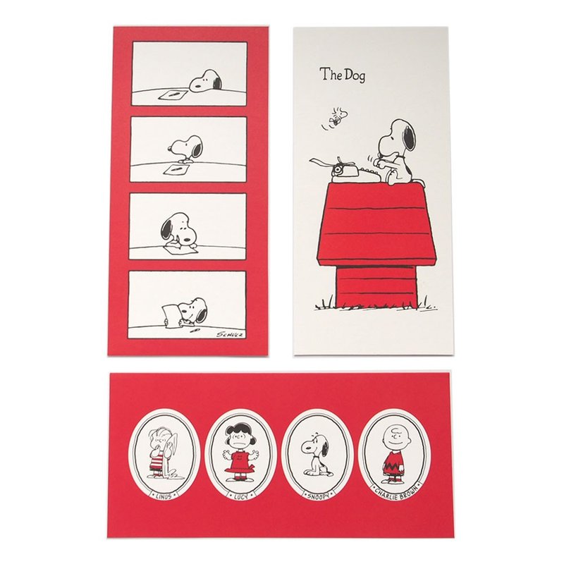 Snoopy日本套卡3入 精典長版型【Hallmark-Peanuts多用途】 - 卡片/明信片 - 紙 多色