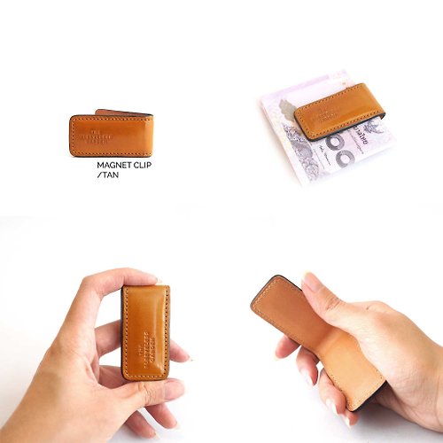 Leather Magnetic Paper Clip Holder - Shop pica Magnets - Pinkoi