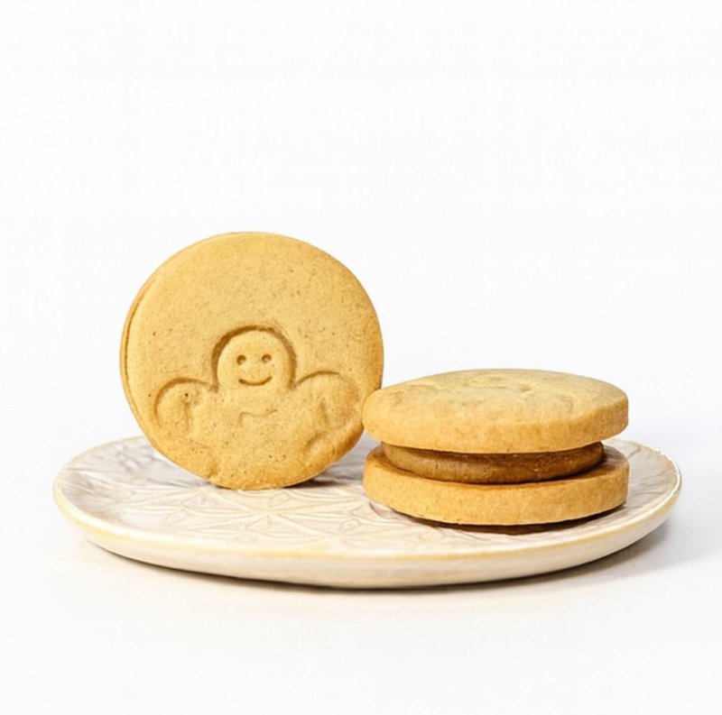 12月限定 薑薑Q餅 8入 薑餅餅皮 × 蜜香紅茶內餡 - 手工餅乾 - 其他材質 卡其色