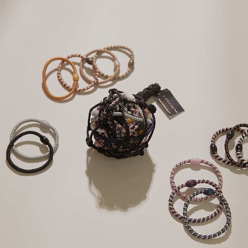 【Official flagship of L. ERICKSON】Thin elastic hair ties 30 pieces || Resort || - Hair Accessories - Other Materials Black