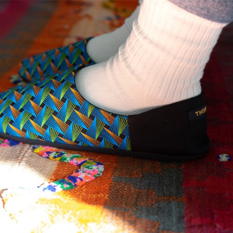 SHWESHWE Fabric Babouche Geometric [M size] - Women's Casual Shoes - Cotton & Hemp 