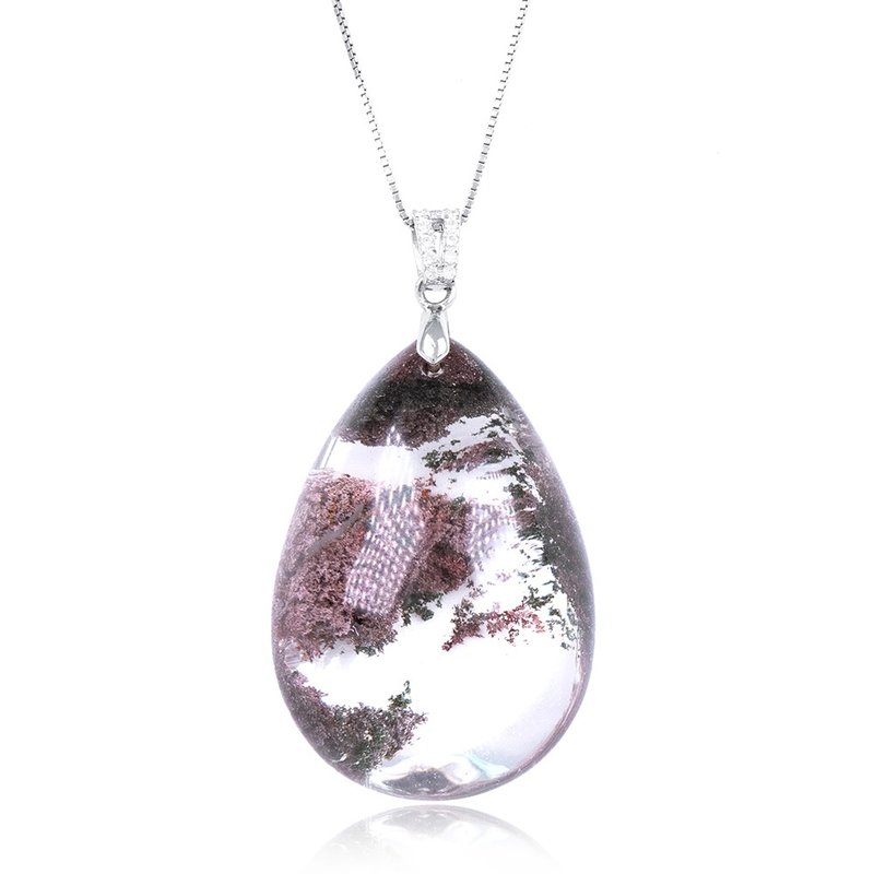 Green Phantom 14.6g Crystalization Pendant Sterling Silver White Gold Plated - สร้อยคอ - คริสตัล หลากหลายสี