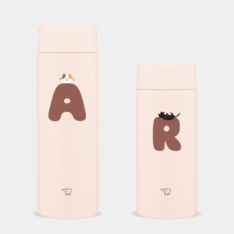 【Customized Gift】English Letters Cat Zojirushi Vacuum Bottle PU044 - Vacuum Flasks - Stainless Steel Pink