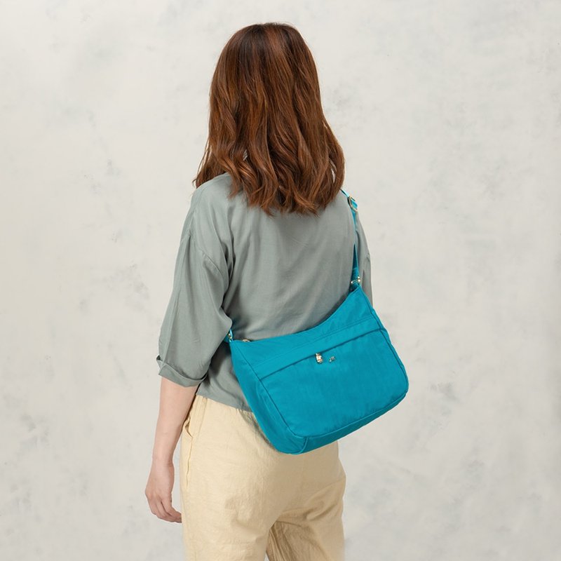 Side bag soft light waterproof cross-body bag-7003-16-multi-color optional - กระเป๋าแมสเซนเจอร์ - ไนลอน สีน้ำเงิน