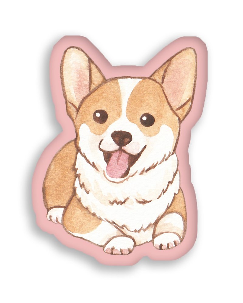 哥基 柯基犬 小狗 抱枕 咕𠱸 - 枕頭/抱枕 - 棉．麻 多色