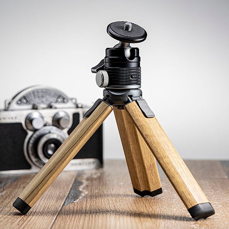 Keystone exquisite wood grain metal grip small tripod - Cameras - Other Materials Khaki