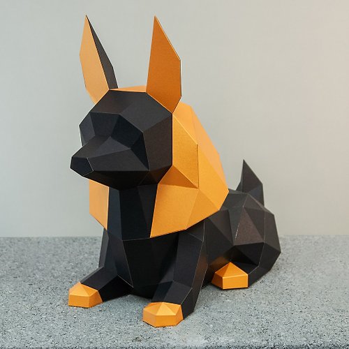 問創 Ask Creative 問創設計 DIY手作3D紙模型 禮物 擺飾 埃及神 - 小狐狼阿奴比斯