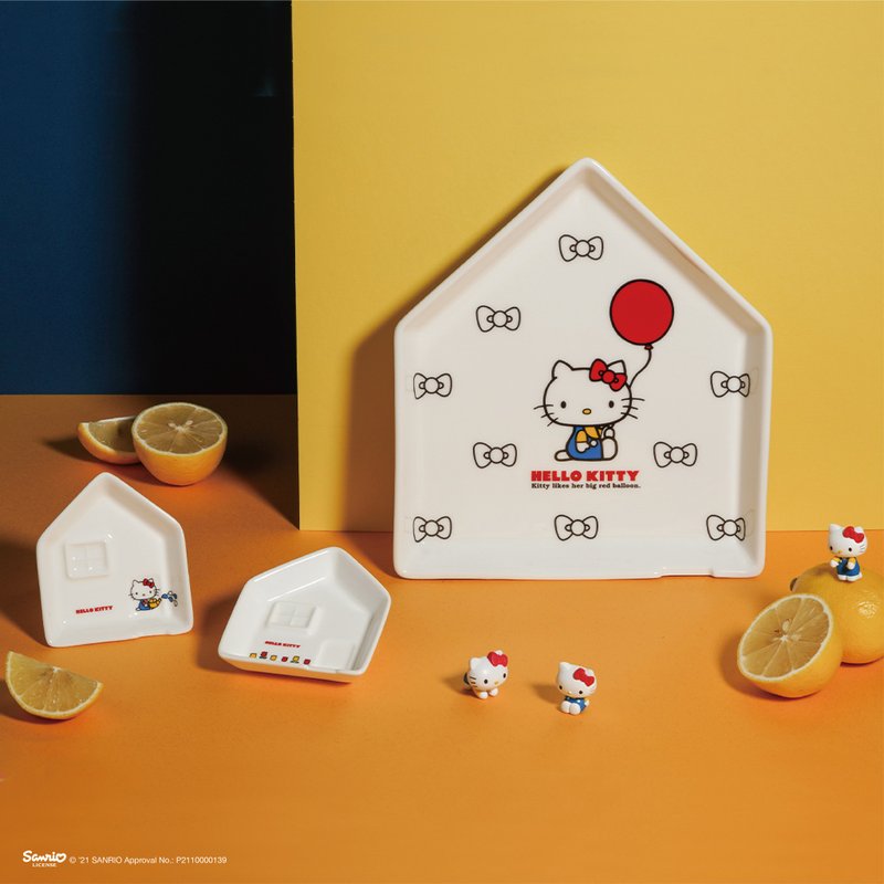 Hello Kitty一房兩廳餐盤組 - 盤子/餐盤/盤架 - 瓷 