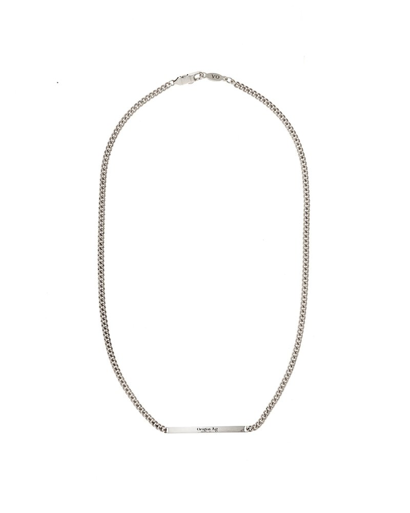 OA CURB CHAIN CHOKER - 項鍊 - 純銀 銀色