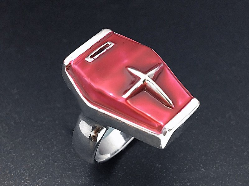 [Grandpa Timo's Workshop] Special Project 925 Sterling Silver Mobile Suit Gundam RX78 Early Steel Shield Ring - General Rings - Other Metals Red