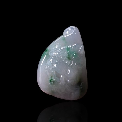 瓔珞翡翠 【虎虎生風】冰飄綠花翡翠老虎項鍊 | 天然緬甸玉A貨翡翠 | 送禮