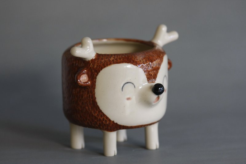 brown deer glass - 咖啡杯/馬克杯 - 陶 