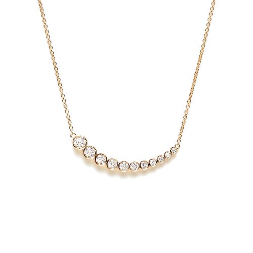 ARTISMI 華麗寶石項鍊 925銀厚鍍18K金 Pluie Diamond Necklace