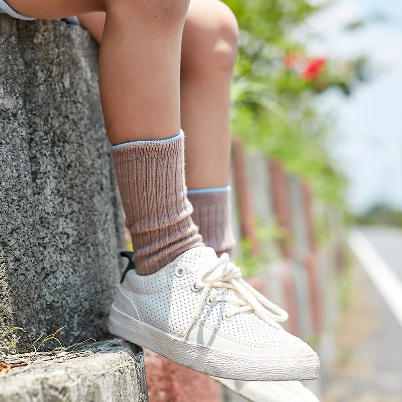 MIT is good to wear Lycra combed cotton socks (coffee) - Socks - Cotton & Hemp 