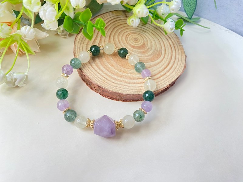 薰衣草紫水晶/綠草莓/ - 手鍊/手環 - 水晶 多色