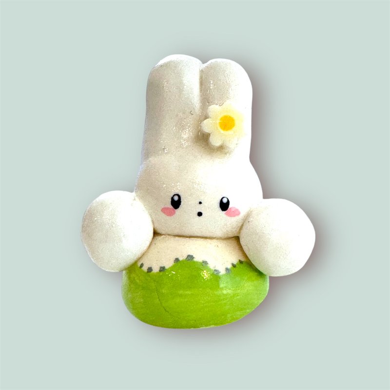 ぱむっこうさぎ　うさちゃん - 公仔/玩偶 - 黏土 白色