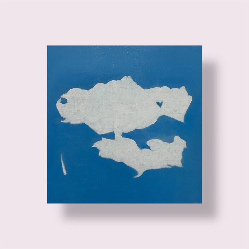 輕筆觸  有愛心的雲與落雲 - 海報/掛畫/掛布 - 紙 
