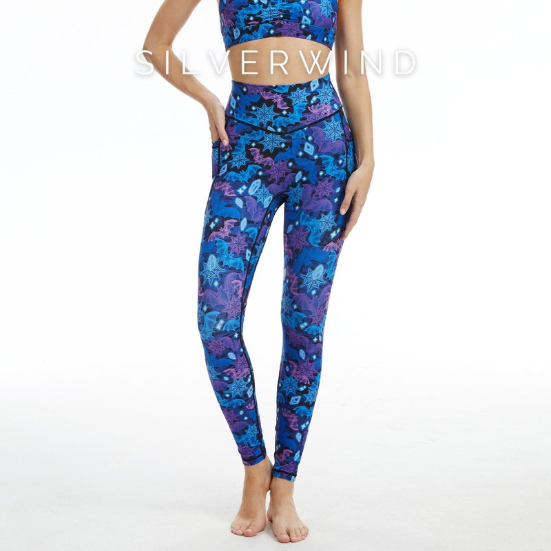 Batwing Dreams High-Waisted Leggings With Pockets - Women's Sportswear Bottoms - Eco-Friendly Materials Multicolor