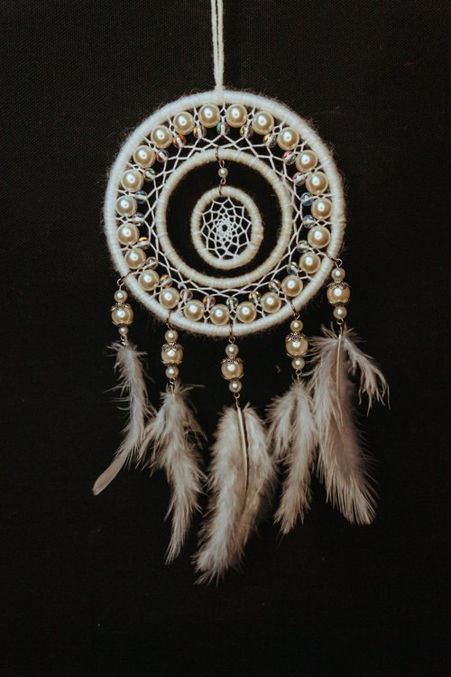 Mr.SkullyPop 純手工捕夢網 Handmade Dreamcatcher-【白色的夢】