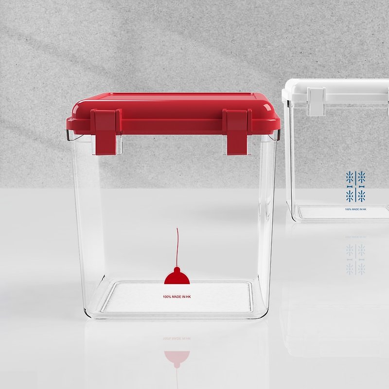 【MIHK】REDA AIR-TIGHT CONTAINER (M) - กล่องเก็บของ - พลาสติก สีแดง