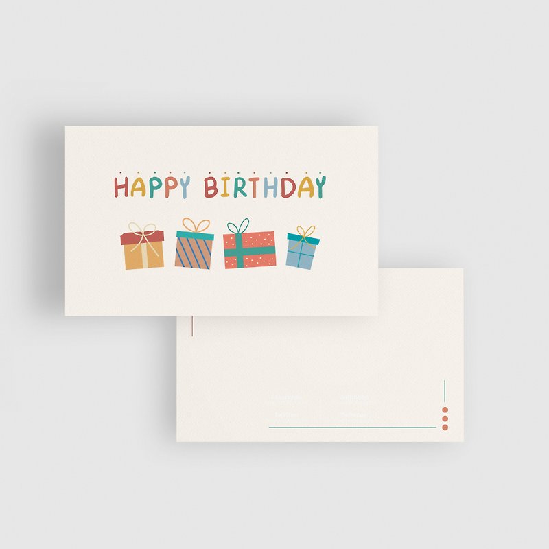 birthday card universal card gift card - การ์ด/โปสการ์ด - กระดาษ 