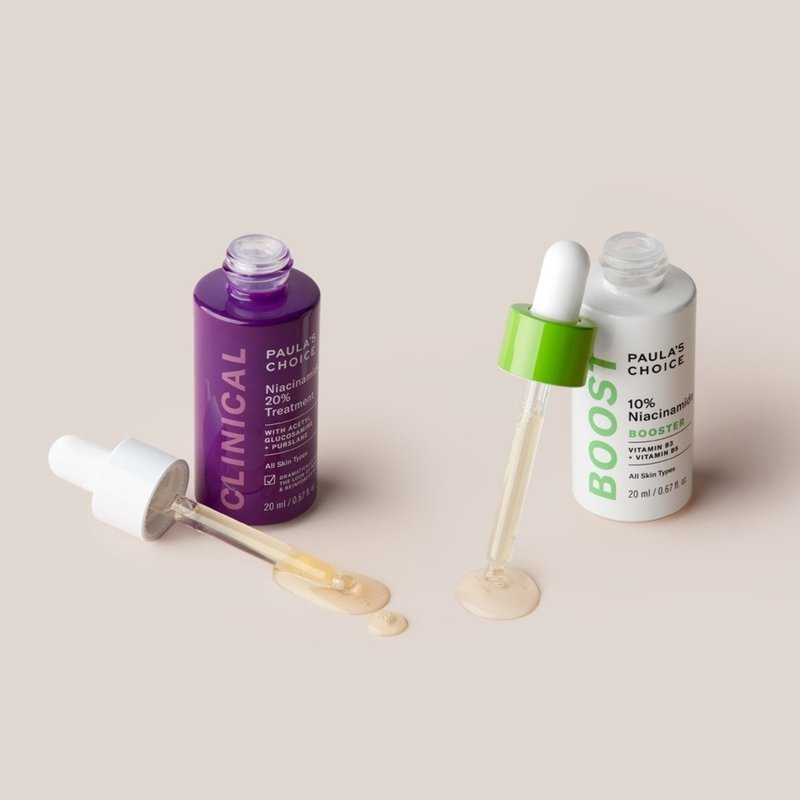 [Paula's Choice] 10% Niacinamide Pore Minimizing Essence + 20% Niacinamide Pore Refining Serum - เอสเซ้นซ์/แอมพูล - วัสดุอื่นๆ สีม่วง