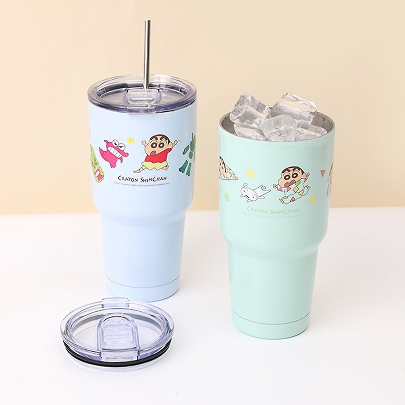 Crayon Shin-Chan Stainless Steel Bingba Cup-Vacuum Mug Pajamas 304 Stainless Steel Double Layer Vacuum Drink Cup - Cups - Stainless Steel Multicolor