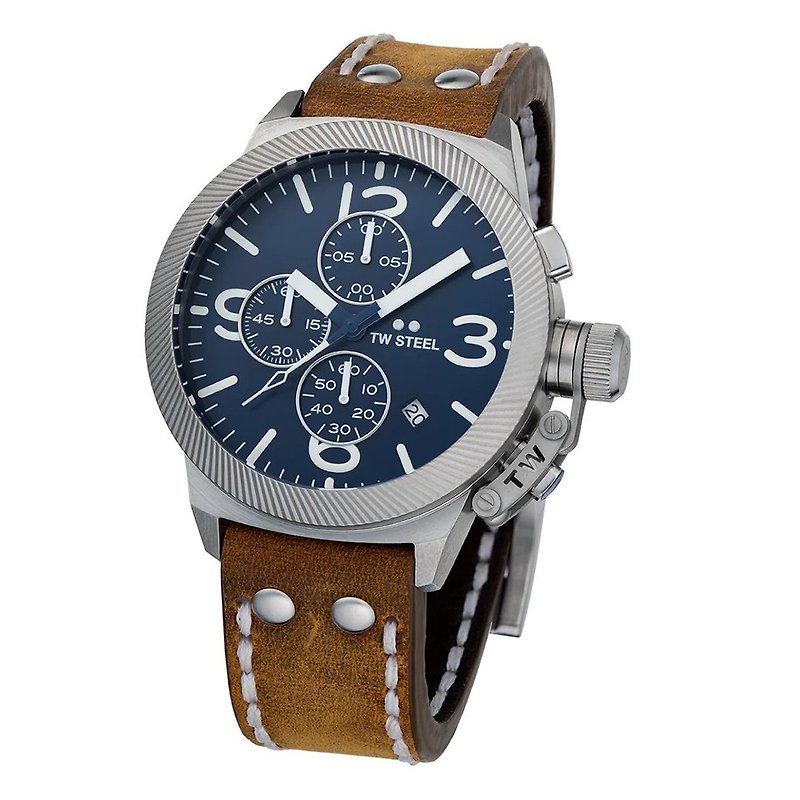 下單即贈品牌籃球　CANTEEN系列 全鋼藍面計時碼錶 - 男裝錶/中性錶 - 其他金屬 藍色