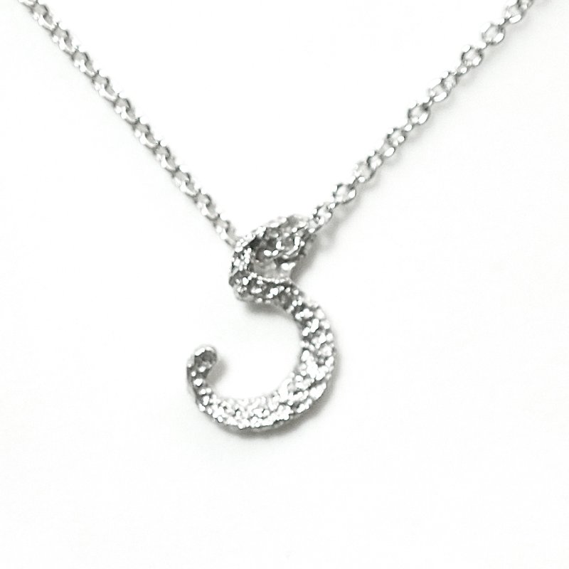 S. / Silver Necklace - Collar Necklaces - Sterling Silver Silver