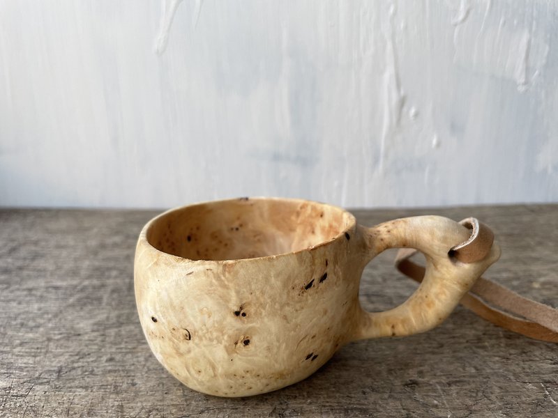 Wooden kuksa mug 100 ml Woodcarving Bushcraft Coffee Cup Original scandinavian m