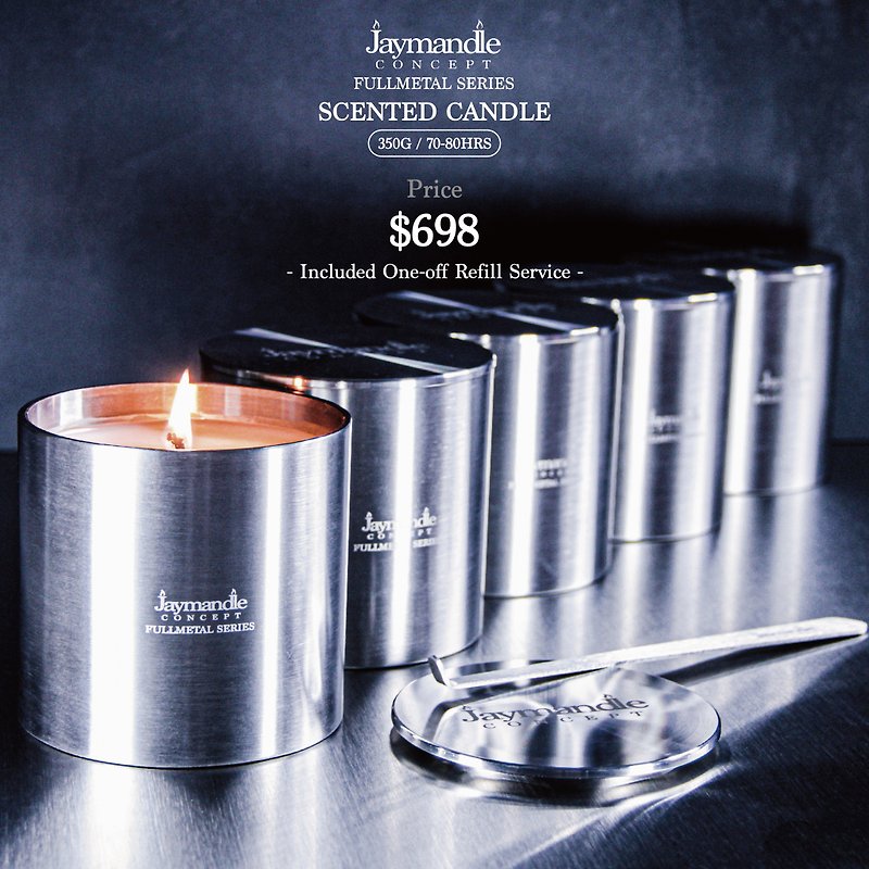 Four Seasons Series FULLMETAL SERIES Stainless Steel Container Scented Candle Cup 2.0 Packs Once Refill - เทียน/เชิงเทียน - สแตนเลส 