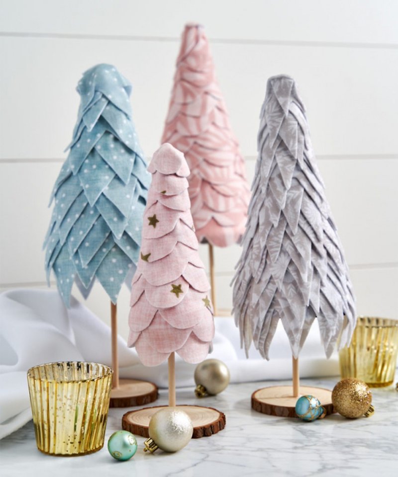 DIY Fleece Christmas Trees, Plush Christmas Trees PDF, Home Decor. - Knitting, Embroidery, Felted Wool & Sewing - Cotton & Hemp 