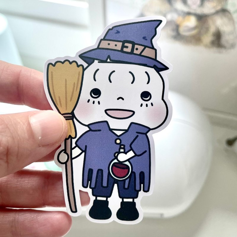 Di-cut sticker (Latte collection : witch) - Stickers - Waterproof Material 