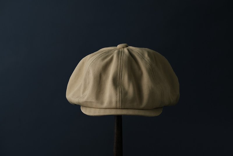 Vintage HBT Herringbone Newsboy Cap (Adjustable Size) - หมวก - ผ้าฝ้าย/ผ้าลินิน หลากหลายสี