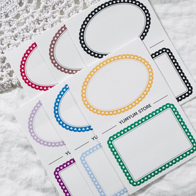 Heart hole frame Paper Stickers - 貼紙 - 其他材質 