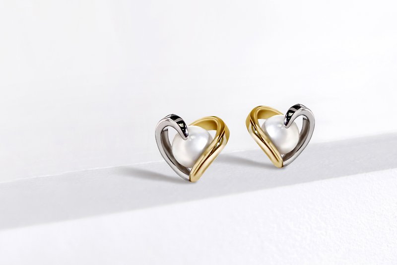 【Designer CONTAIN Series】Endless. love earrings - ต่างหู - สแตนเลส สีเงิน