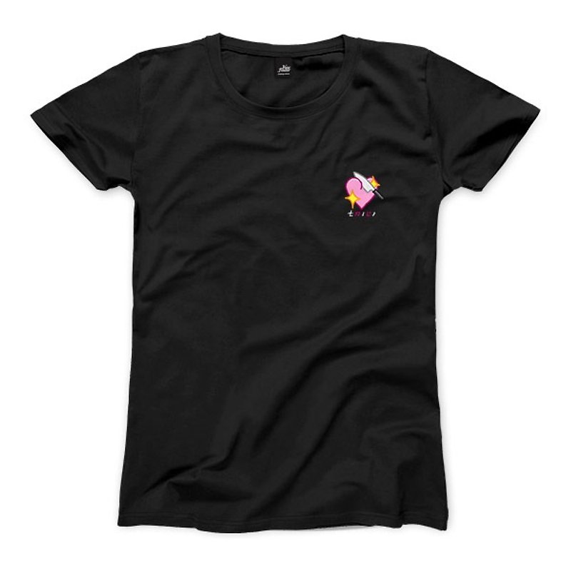 Cut Heart sissy Edition - Black - Women's T-Shirt - เสื้อยืดผู้หญิง - ผ้าฝ้าย/ผ้าลินิน 