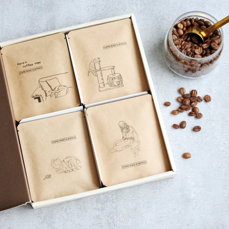 Cat's-meeting DRIP BAG GIFT set | Home roasting coffee | Choice of tastes - กาแฟ - อาหารสด 