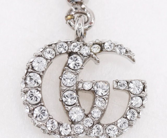 グッチ カチューシャ ラインストーン GG GG canvas hairband with crystals in camel and dark brown