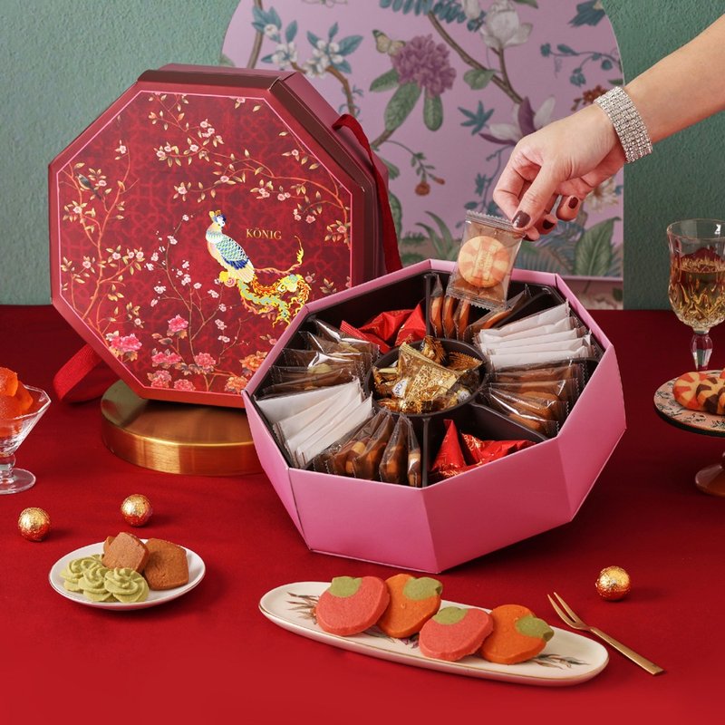 [Jinge Food] Xiangfeng Royal Fruit Octagon Box-Spring Festival Gift Box - คุกกี้ - วัสดุอื่นๆ หลากหลายสี